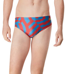 Speedo Men's ST Vortex Maze Brief Swimsuit