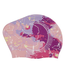 Sporti Galaxy Silicone Long Hair Bun Swim Cap