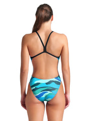Arena Women's Green Water Challenge Back One Piece Swimsuit