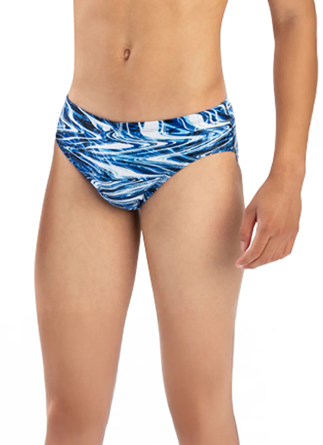 Dolfin Men's Reliance Jet Stream All-Over Print Racer Brief Swimsuit