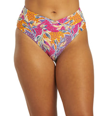 Sporti Active Floral Patchwork High Waisted Cheeky Swim Bottom