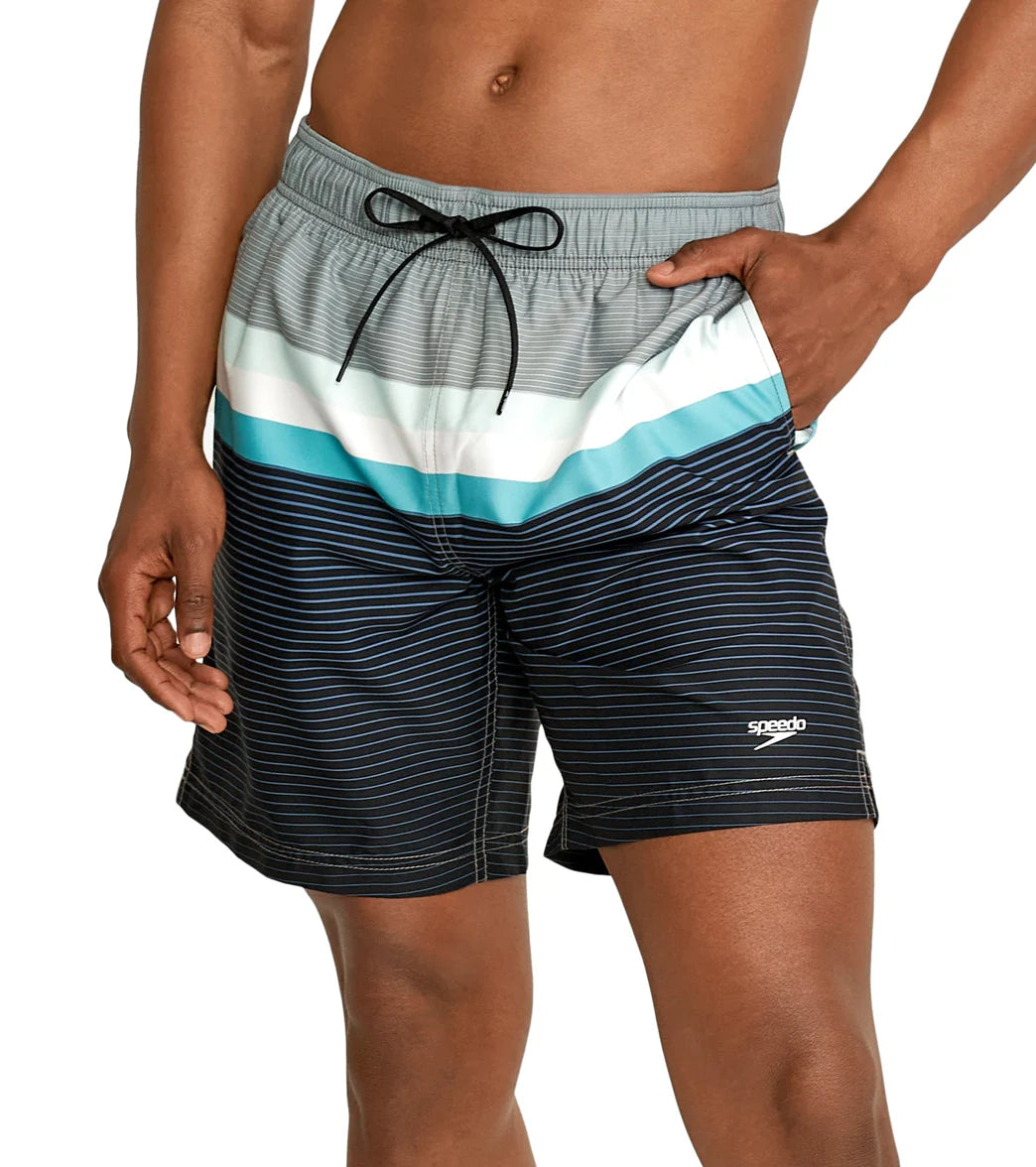 Speedo Men's 18" Printed Redondo Edge Swim Trunks