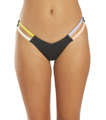 Hurley Women's Colorblock V Front Cheeky Bottom