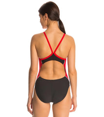 Dolfin Lifeguard Color Block V-2 Back One Piece Swimsuit
