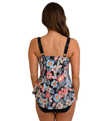 Fit4U Women's Makenna Square Neck Round Hem Tankini Top (C Cup)