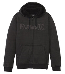 Hurley Men's One & Only Herringbone Zip Fleece Hoodie