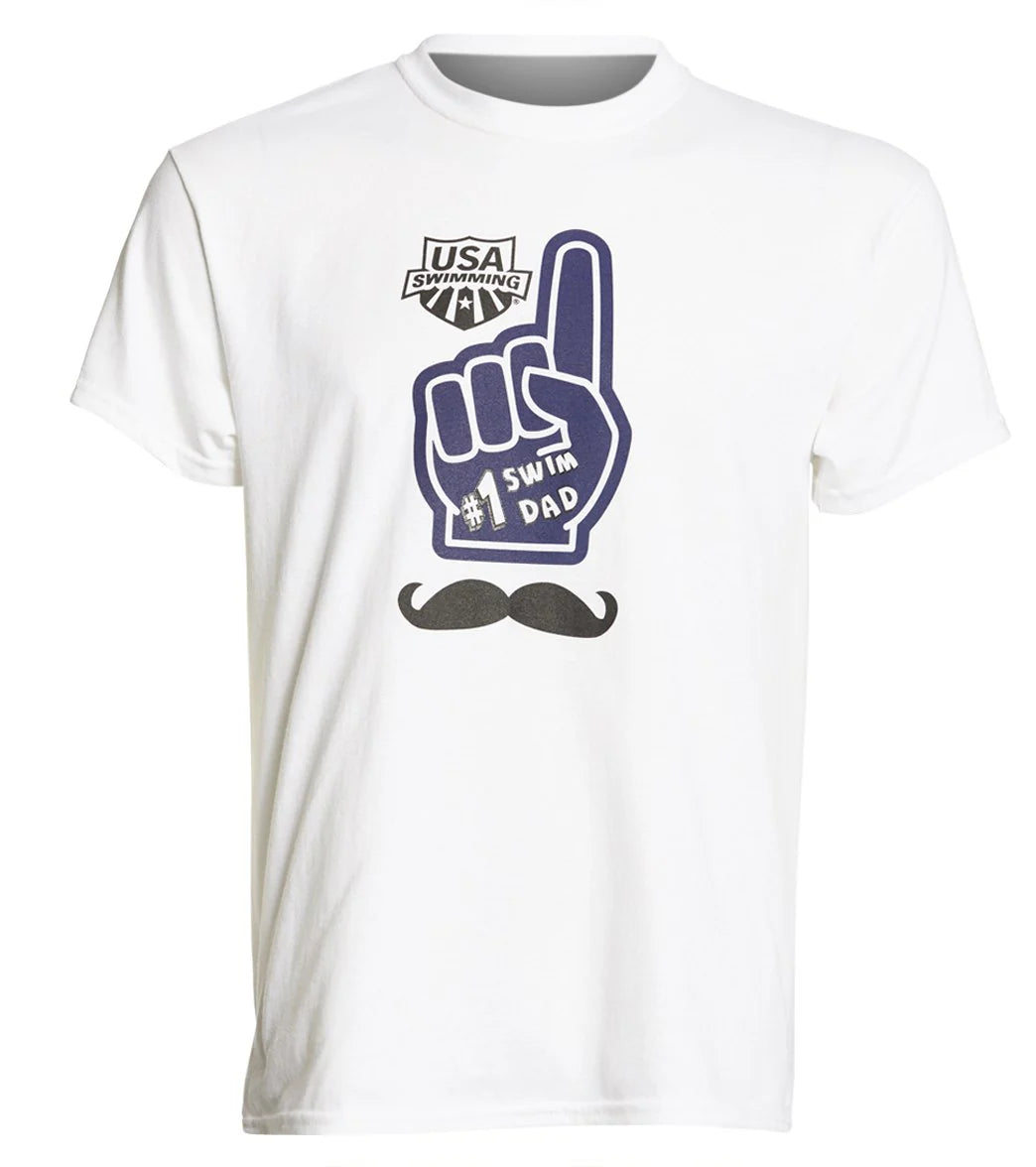 USA Swimming Men's #1 Swim Dad Crew Neck T-Shirt
