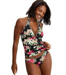Tommy Bahama Women's Lily Cat Reversible Halter Tankini Top