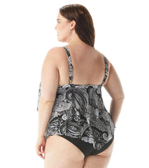 Beach House Women's Plus Size Bay Dreaming Portia Mesh Layer Tankini Top