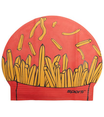 Sporti French Fries Latex Swim Cap