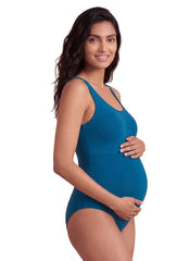 EQ Swimwear Women's Solid Banded Maternity One Piece Swimsuit