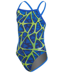 Speedo Endurance+ Girls' Caged Out Flyback One Piece Swimsuit