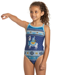 Sporti Granny Sweater Llamakah Thin Strap One Piece Swimsuit Youth (22-28)