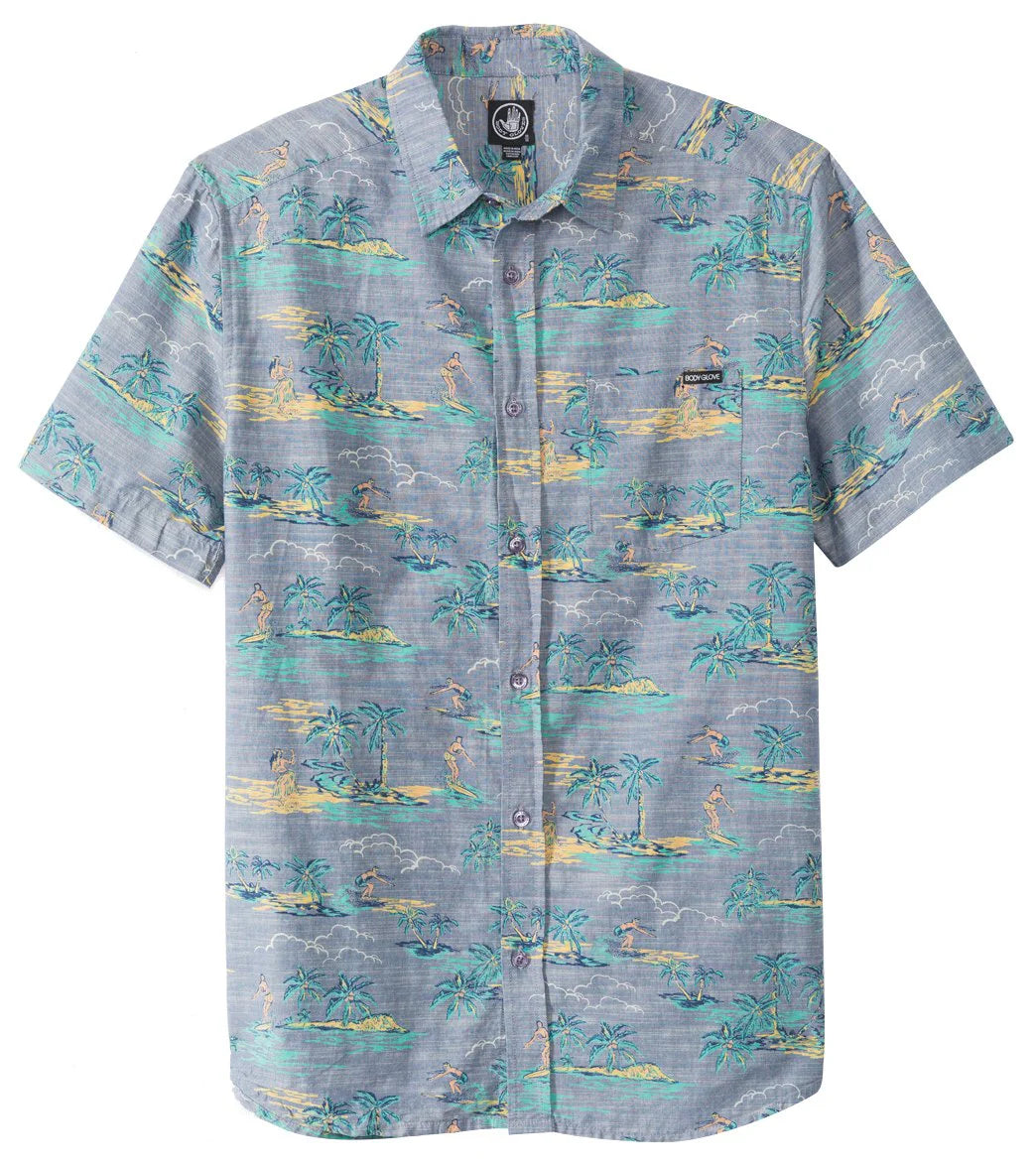 Body Glove Men's Beach Boy Short Sleeve Shirt
