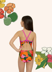 Sporti HydroLast Petal Pop Thin Strap One Piece Swimsuit Youth (22-28)