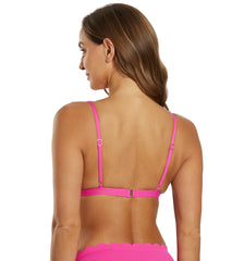 Kate Spade New York Women's Pique Solids Over the Shoulder Bikini Top