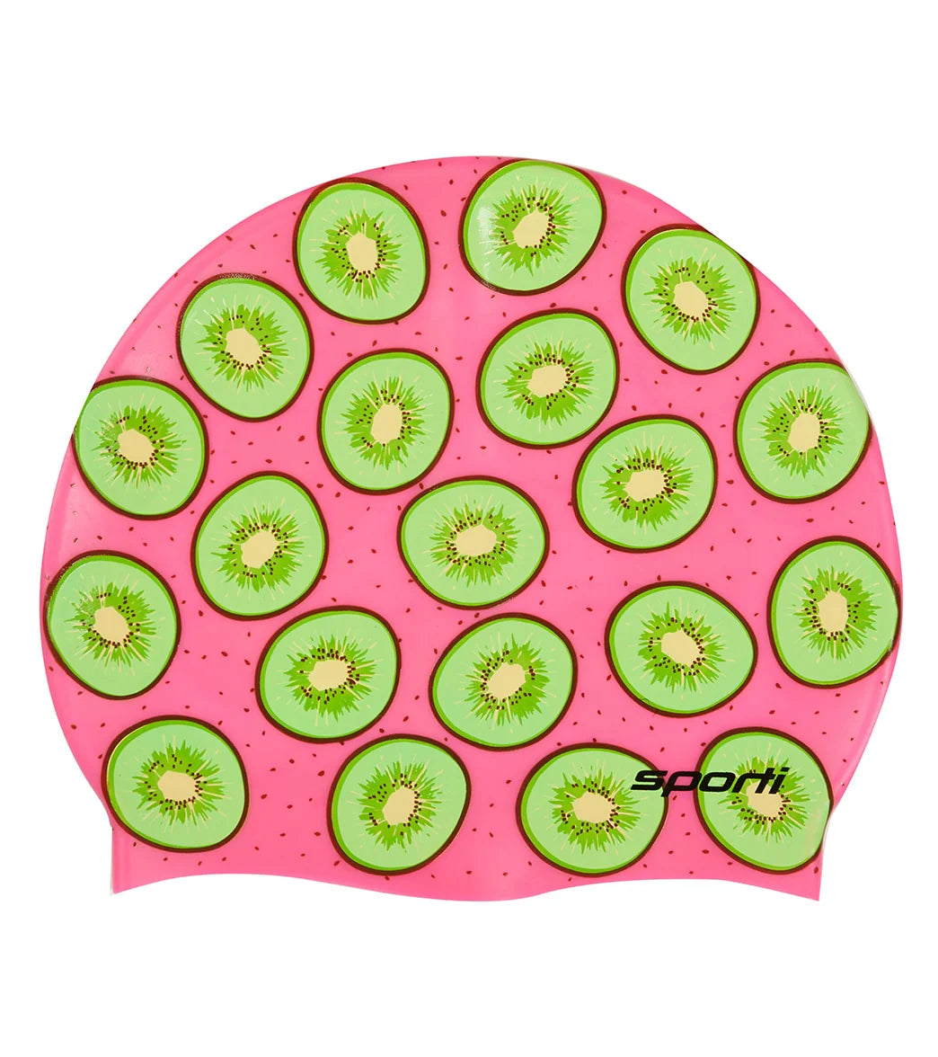 Sporti Love Kiwi Silicone Swim Cap