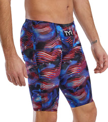 TYR Men's Avictor 2.0 USA High Waist Jammer Tech Suit Swimsuit