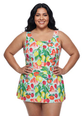 Sporti Plus Size Riviera Picnic Swim Dress