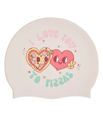 Sporti Limited Edition Pizza Love Silicone Swim Cap