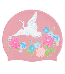 Sporti Limited Edition Crane Silicone Swim Cap