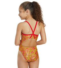 Sporti Lunar Dragon Foil Thin Strap One Piece Swimsuit Youth (22-28)