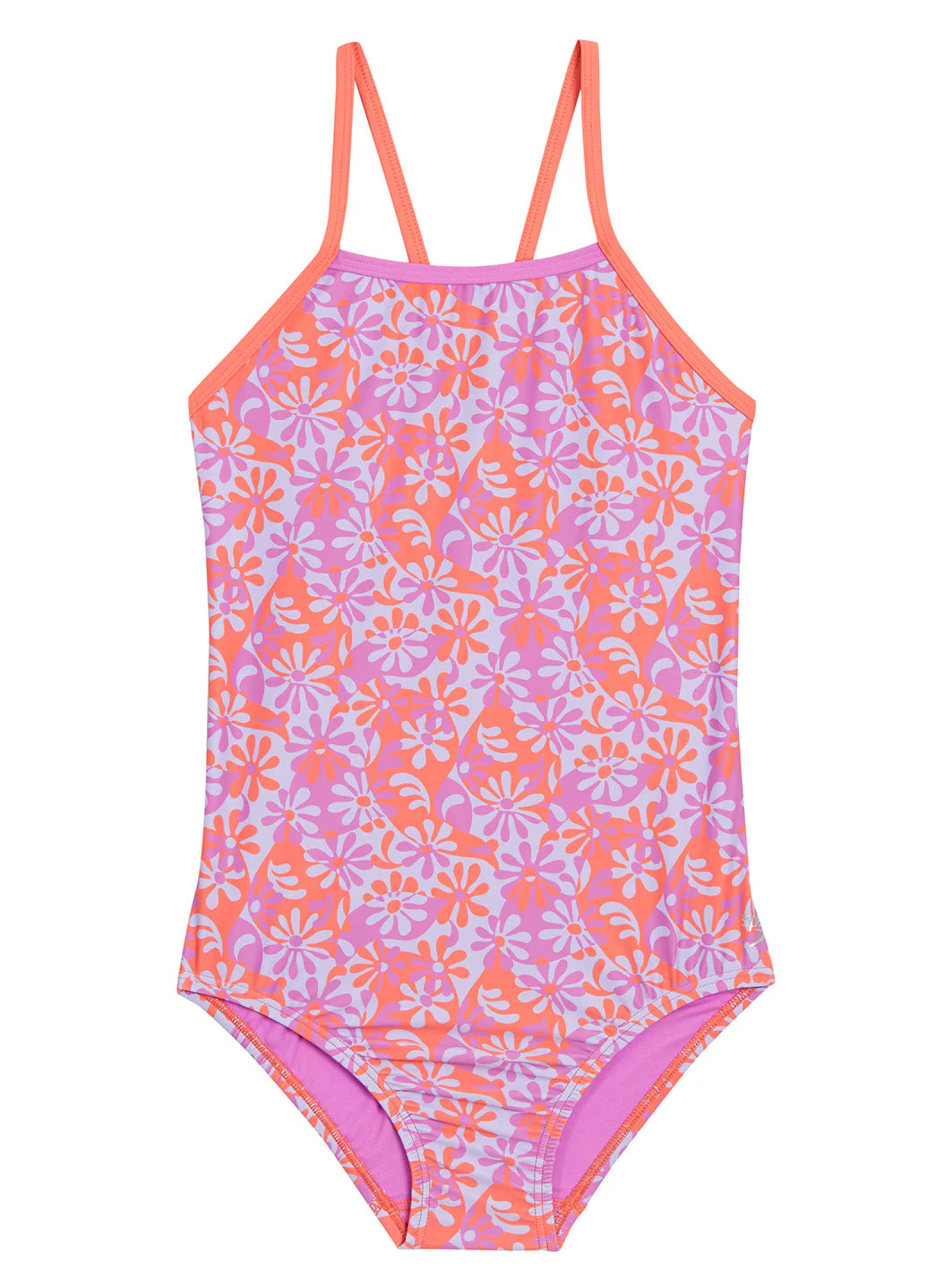 Speedo Girls' Print Propel Back One Piece Swimsuit (Big Kid)