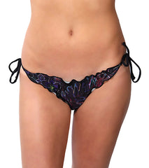 Hurley Moana Brazilian Ruffle Tie Side Bikini Bottom