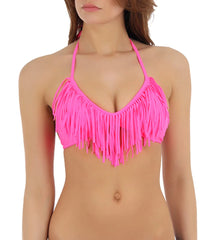 Body Glove Swimwear Womens Smoothies Super Brights Ibiza Fringe Tri Bikini Top