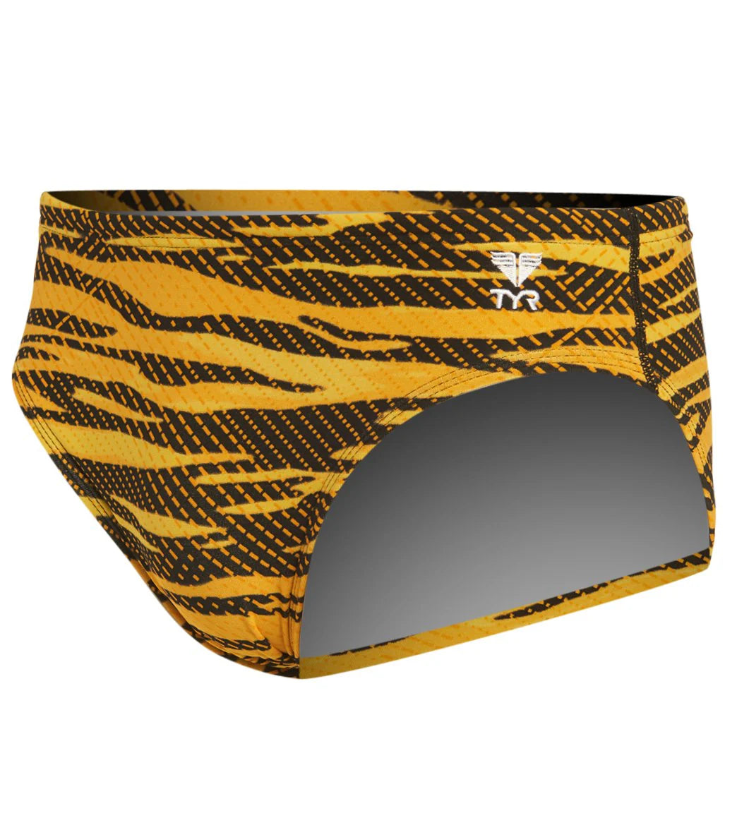 TYR Men's Crypsis All Over Racer Brief Swimsuit