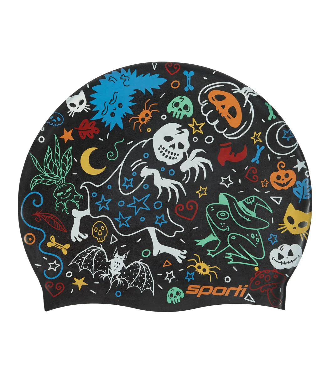 Sporti Limited Edition Halloween Party Silicone  Swim Cap
