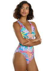 Johnny Was Women's Zeru Cross Back One Piece Swimsuit