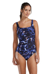 TYR Women's Print Neuron  Durafast Elite Scoop Neck Controlfit One Piece Swimsuit