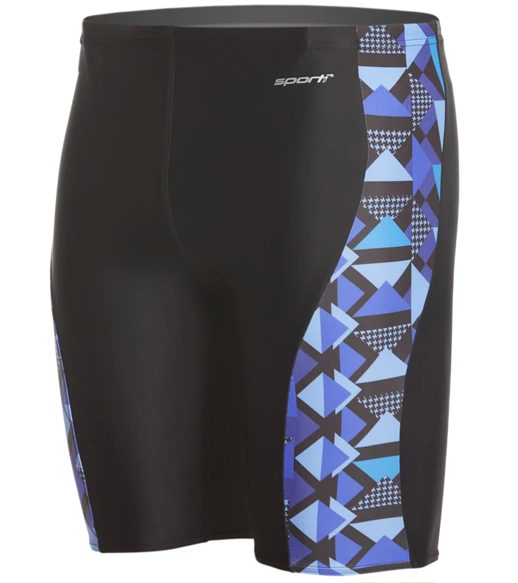 Sporti Polyester Off The Block Piped Splice Jammer Swimsuit