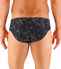 TYR Men's Carbon Hex Racer Brief Swimsuit