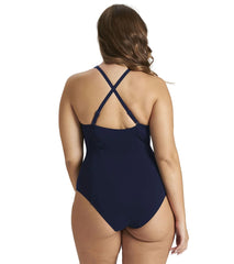 Arena Women's Plus Size Isabel Light Cross Back One Piece Swimsuit