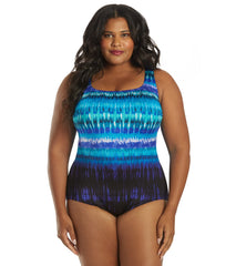 Longitude Women's Plus Size Secret Terrain One Piece Swimsuit