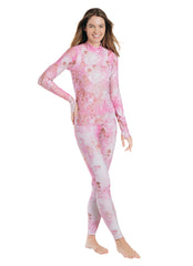 TUTUBLUE Women's Pink Sky Classic UPF 50+ Long Slevee Unitard