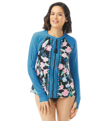 Beach House Women's Floral Fantasy Mary Long Sleeve Sun Guard Top