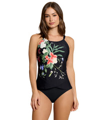Jantzen Women's Floral Fantasy High Neck Tankini Top