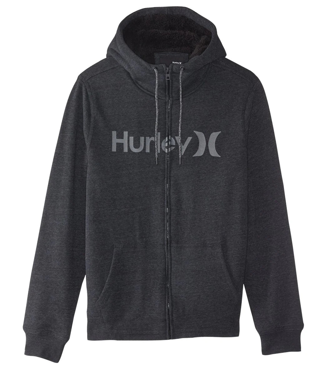 Hurley Men's Bayside Sherpa Zip Fleece Hoodie