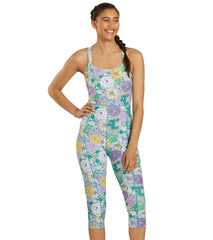 Sporti Active Bondi Floral One Piece Cropped Swim Unitard