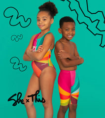 Sporti x She Is This Limited Edition Melanin Jammer Swimsuit Youth (22-28)