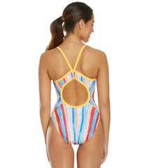 Speedo Flipturns Women's Love Goggles Propel Back One Piece Swimsuit