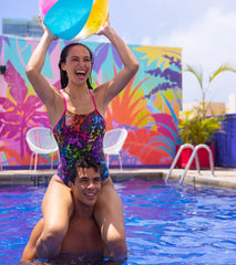 Sporti x Tyler Wallach Limited Edition Rainbow Rave Micro Back One Piece Swimsuit