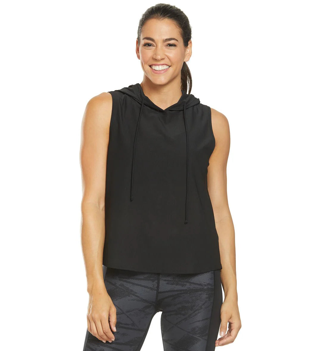 TYR Active Nora Mesh Cropped Cover Up Hoodie