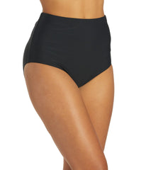 ClubSwim Tummy Control Solid High Waist Swim Brief Bottom