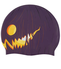 Sporti Jack O' Lantern Silicone Swim Cap