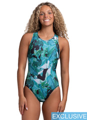 JOLYN Women's Anique Palmfrond Water Polo Suit