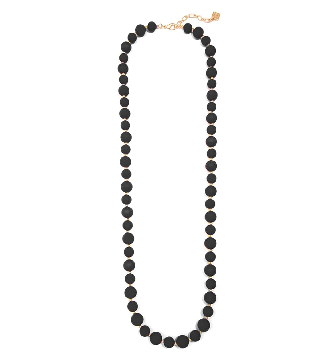 Zenzii Chunky Matte Beaded Long Necklace